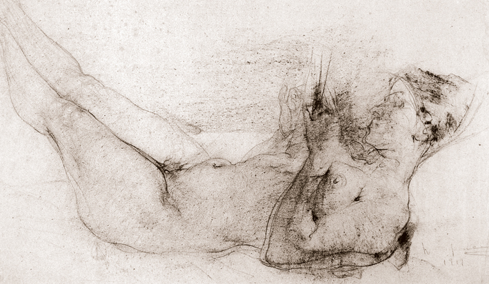  Nicolai Ivanovich Fechin —— 斜躺着的裸女 (3)